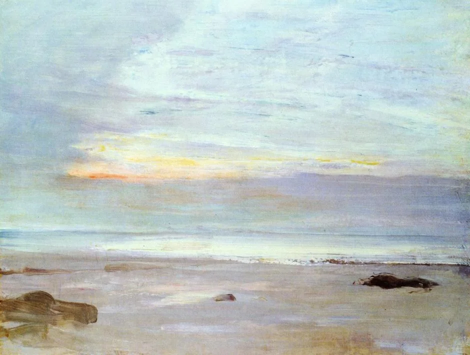 James Abbott McNeill Whistler, Crepuscule in Opal: Trouville (1865), oil on canvas, 34 x 45.7 cm, Toledo Museum of Art, Toledo, OH. WikiArt.