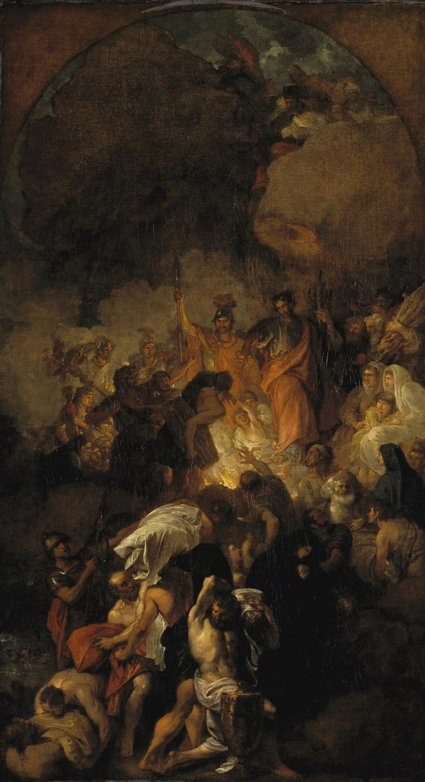 Sketch for 'St Paul Shaking off the Viper' 1786 by Benjamin West 1738-1820
