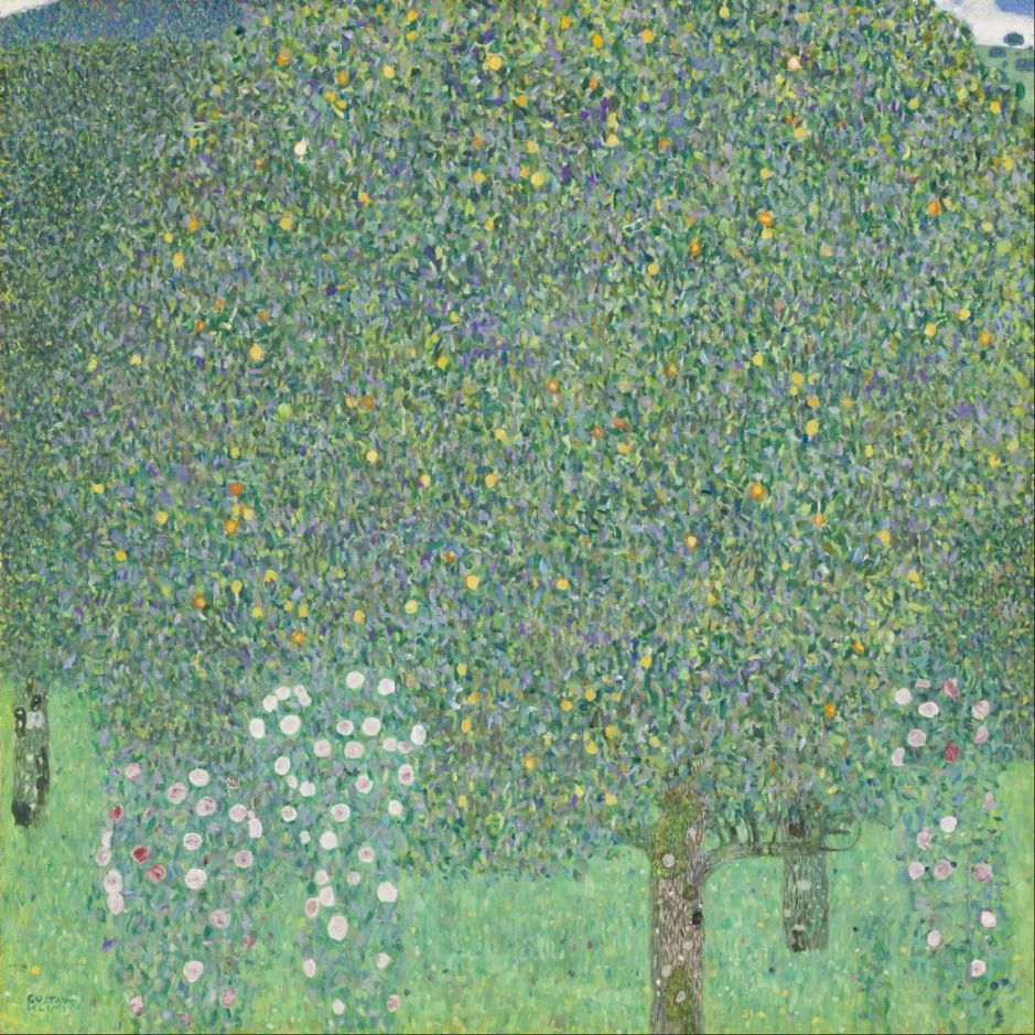 klimtrosebushesundertrees